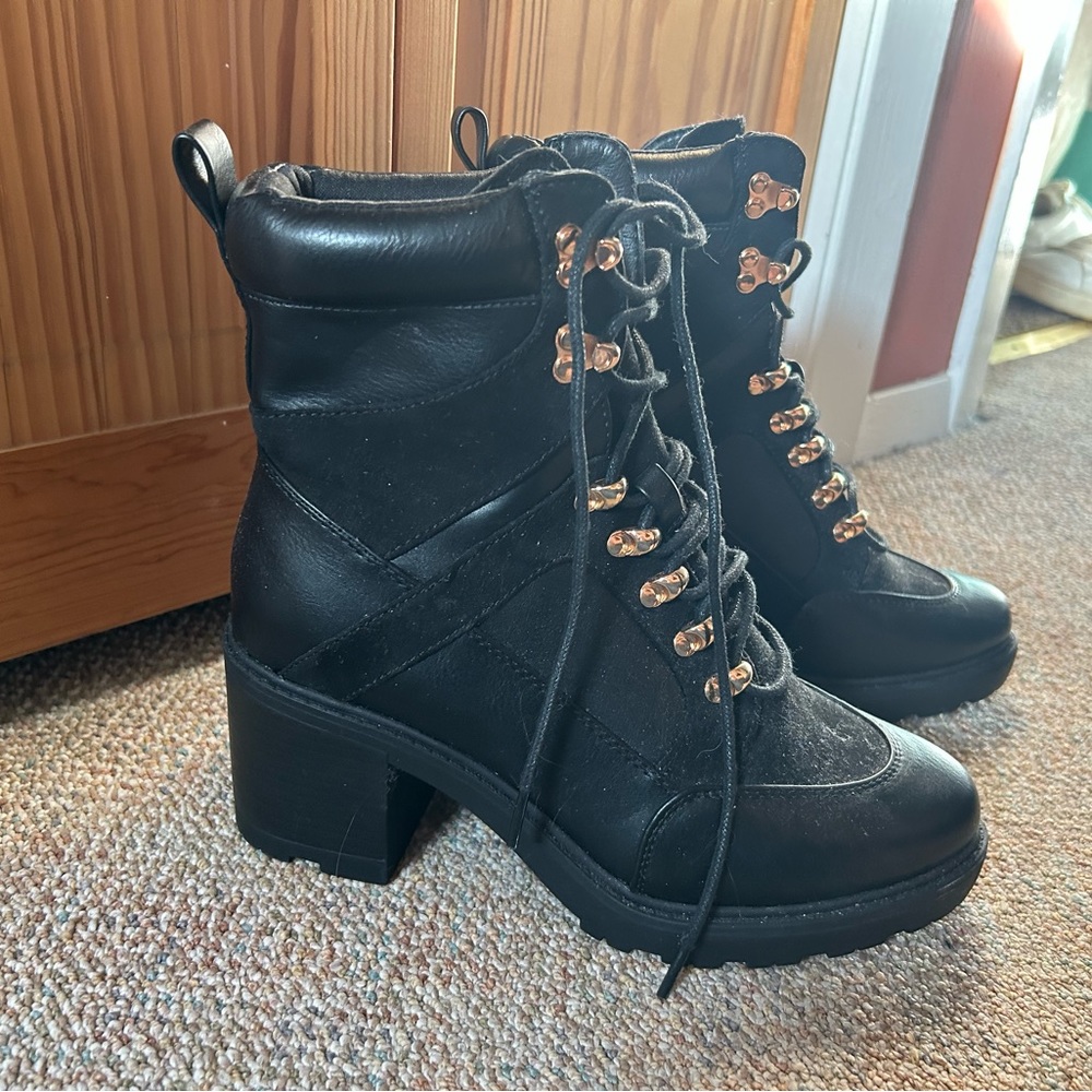 Just fab - dress combat boot style